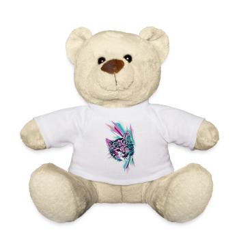 Coole Katze - Teddy - Weiß - Vorne