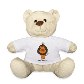 Löwe und Biene Naturliebhaber Umweltschutz - Teddy - Weiß - Vorne