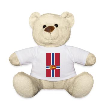 Cas de téléphone de drapeau de Norvège - Nounours - blanc - Devant