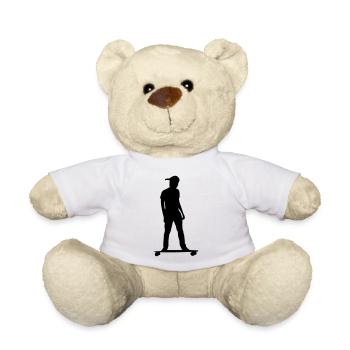 patineurs - Nounours - blanc - Devant