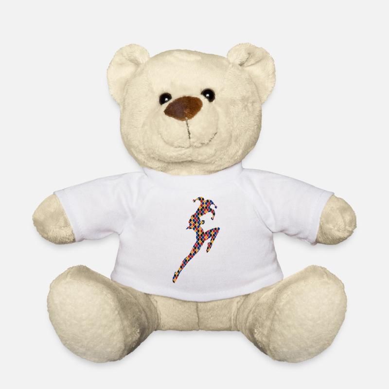Harlekin - Teddy - Weiß
