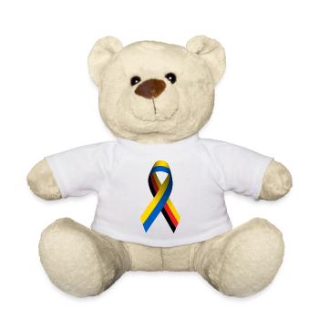Deutschland für Frieden in der Ukraine - Teddy - Weiß - Vorne