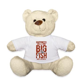 Angler Spruch zum Angeln Angel - Teddy - Weiß - Vorne