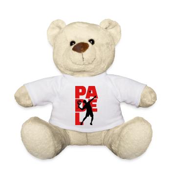 Schläger Spieler Ball Spruch Padel Freizeit - Teddy - Weiß - Vorne