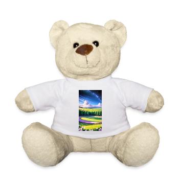 Landscape with 4 Areas, Generative AI - Teddy Bear - white - Front