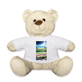 Landscape with 4 Areas, Generative AI - Teddy Bear - white - Front