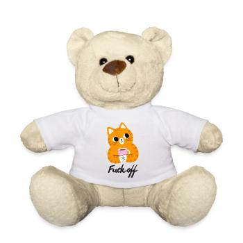 Genervte Katze - Teddy - Weiß - Vorne