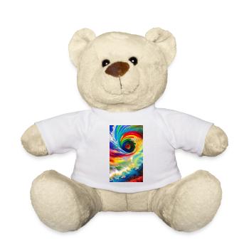 Univers spirale coloré - Nounours - blanc - Devant
