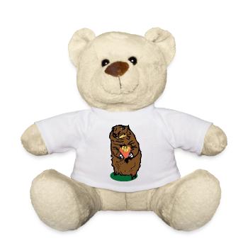 Marmotte avec frites - Nounours - blanc - Devant