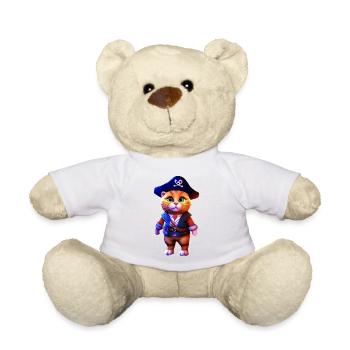 chat pirate - Nounours - blanc - Devant