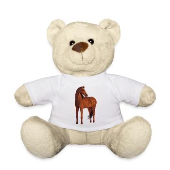 Elegantes Pferdeportrait für Stärke Frauen - Teddy - Weiß - Vorne