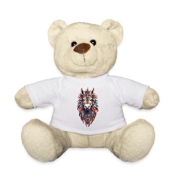 Spiritual Horse Indians & Shamanism Feathers - Teddy Bear - white - Front