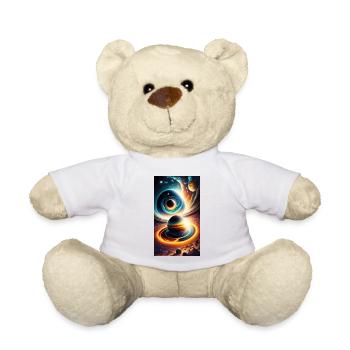 Univers avec planète - Nounours - blanc - Devant