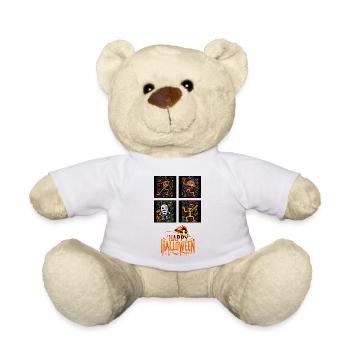Night's Dance: Halloween Figures in Pop Art style. - Teddy Bear - white - Front