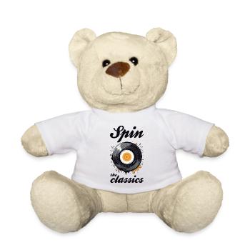 Spin the classics. Vinyl disk graphic. - Teddy Bear - white - Front