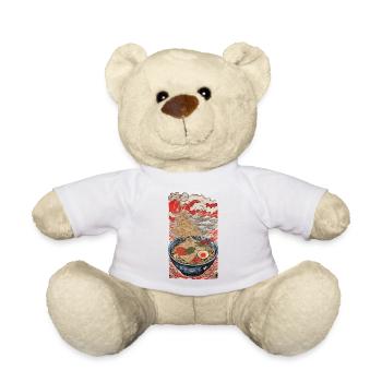 Ukiyo-E Ramen Kanji Nudelsuppe Vintage Design - Teddy - Weiß - Vorne