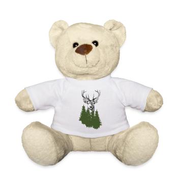 Jäger Bergsteiger Wanderer Hirsch - Teddy - Weiß - Vorne