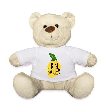 Je suis en colère - Citron - Mauvaise humeur - Déclaration - Nounours - blanc - Devant