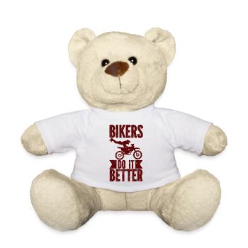 Moto Motocross Bike Racing Motorsport - Nounours - blanc - Devant