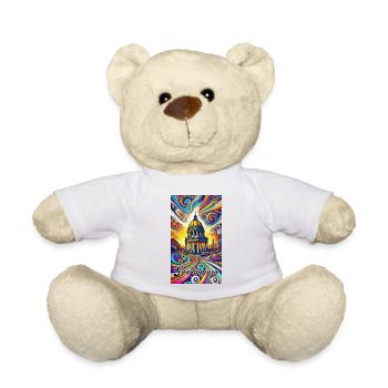 Guadalajara Mexico cathedral design - Teddy Bear - white - Front