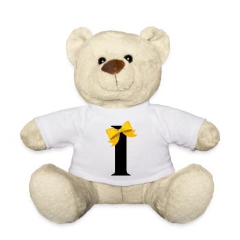 Buchstabe i gelber Knoten - Teddy - Weiß - Vorne