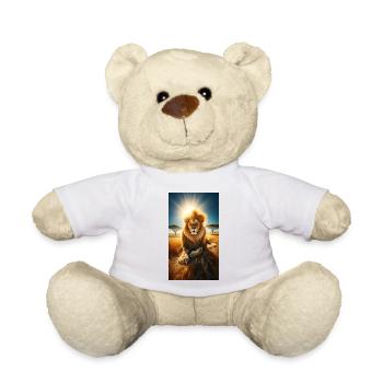 Lion sur la savane - Nounours - blanc - Devant