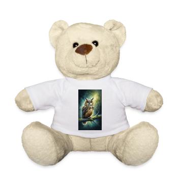 Eule im Aquarell - Teddy - Weiß - Vorne