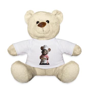 Souris cuisinier - Nounours - blanc - Devant