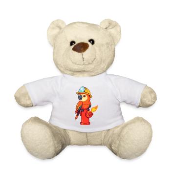 Chirpy Construction Hero with Gemstone Treasure - Teddy Bear - white - Front