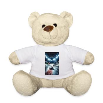 Hockey sur glace. Bâton et rondelle. - Nounours - blanc - Devant