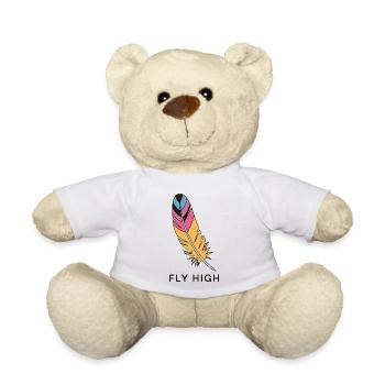 FEATHERS FLY HIGH - Teddy Bear - white - Front