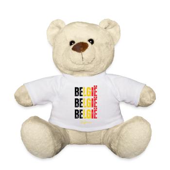 Belgischer Stolz, Flagge Belgiens - Teddy - Weiß - Vorne