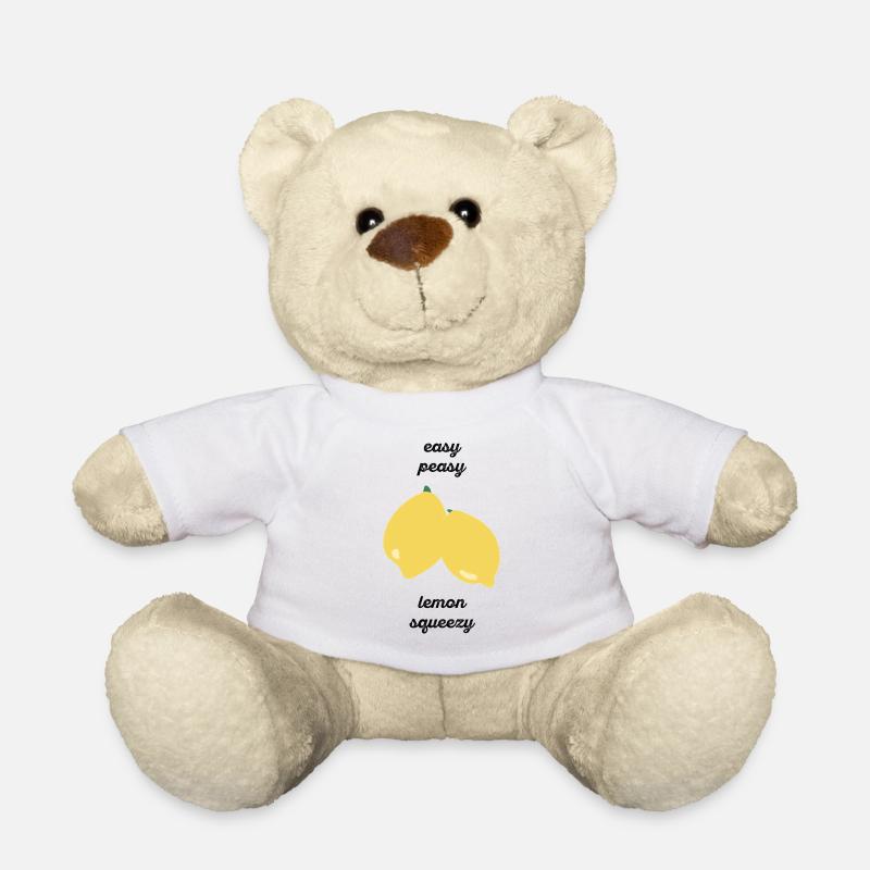 Easy Peasy Lemon Squeezy - Geschenkidee - Geschenk - Teddy - Weiß