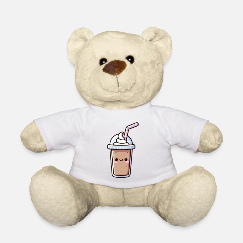 Illustration mignonne de milkshake - Nounours - blanc