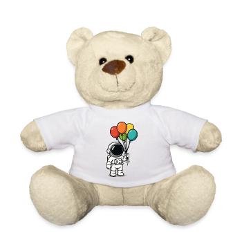 Ballons astronautes - Nounours - blanc - Devant