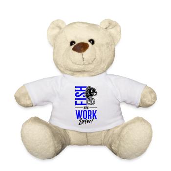 Pêche Dicton Pêche Travail - Nounours - blanc - Devant