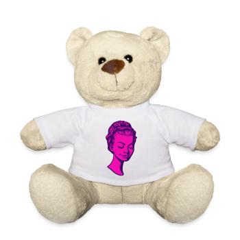 Lady Portrait 60s Pop-Art - Teddy - Weiß - Vorne