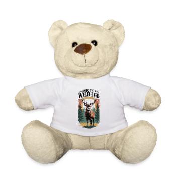 Hiking - Into the Wild I Go - Teddy Bear - white - Front