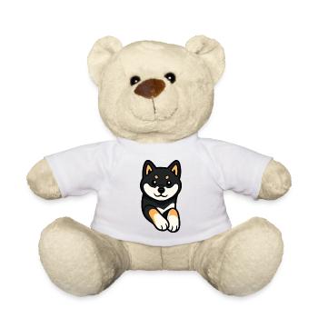 Cute and Funny Shiba Inu Dog - Teddy Bear - white - Front