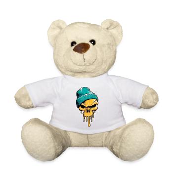 Crâne Squelette Style Urbain - Nounours - blanc - Devant