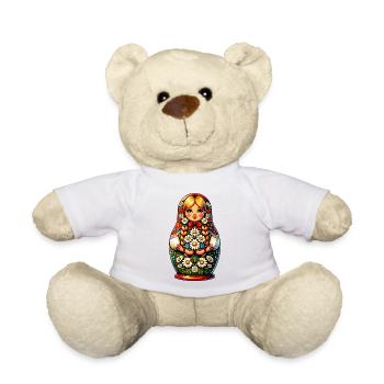 Matriochka en russe Matriochka Poupée Russe - Nounours - blanc - Devant