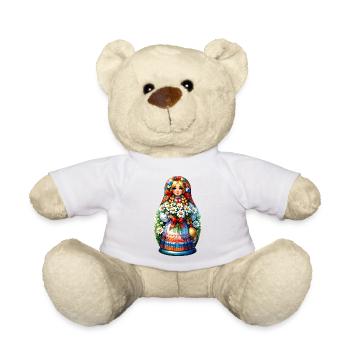 Matriochka en russe Matriochka Poupée Russe - Nounours - blanc - Devant