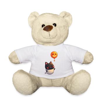 Halloween Cat with Halloween Pumpkin - Teddy Bear - white - Front