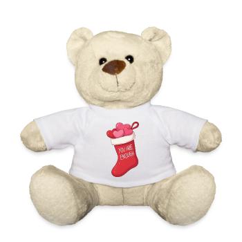 Anime Christmas Stocking You Are Enough - Teddy Bear - white - Front