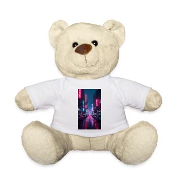 Neon Night Street Horizon rose - Nounours - blanc - Devant