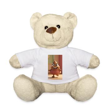 Un joli caca rose - Nounours - blanc - Devant