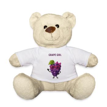 Grape Girl mit Herzbrille - Teddy - Weiß - Vorne