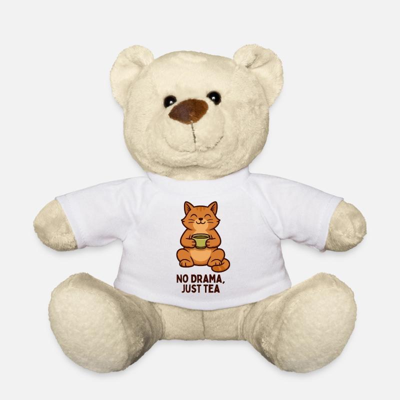 Cat tea: Calm instead of drama - Teddy Bear - white