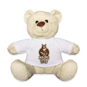 Maine Coon Club Logo Katzenliebhaber Design - Teddy - Weiß - Vorne
