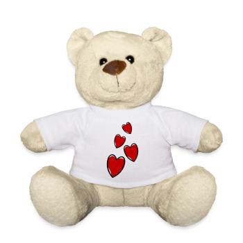 Herzen Symbol - Teddy - Weiß - Vorne